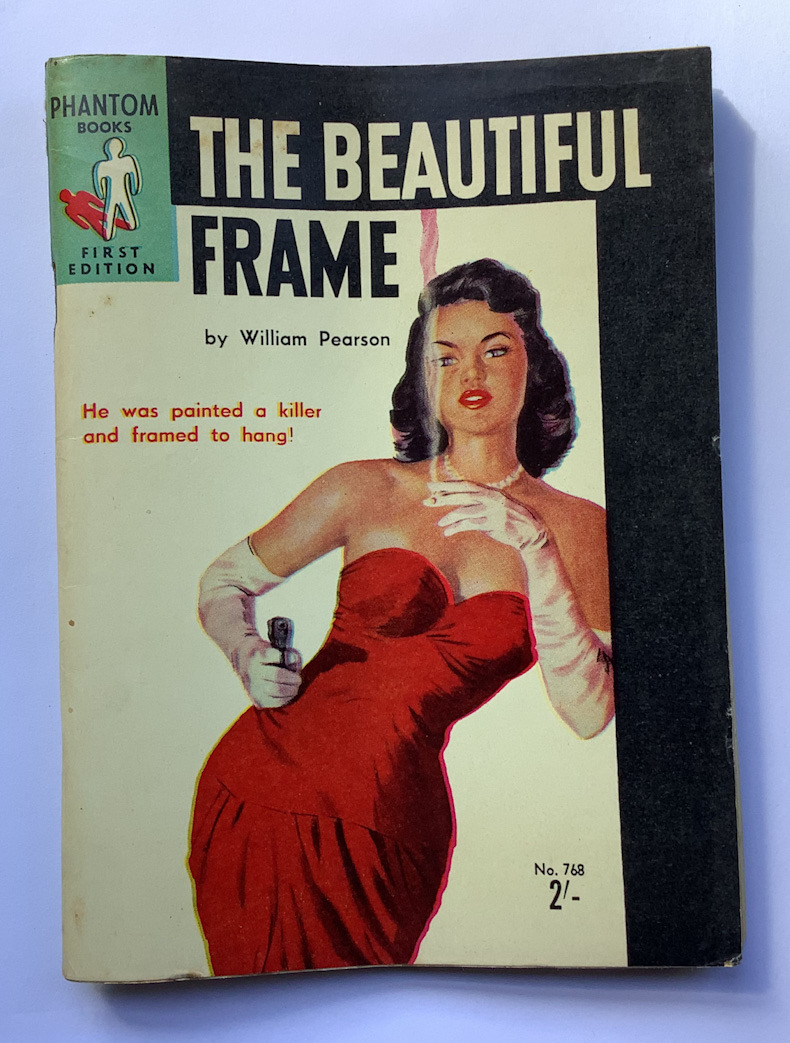 THE BEAUTIFUL FRAME crime pulp fiction book by William Pearson